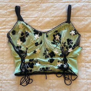 Cropped Floral Tank Top